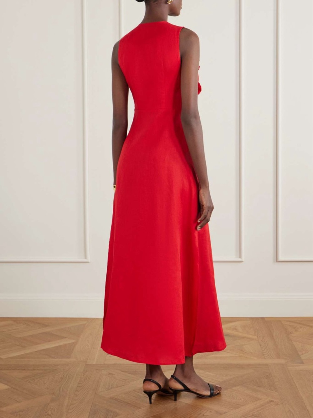 FARM Rio Red 3d Flower Maxi Dress Size XL NWT - Picture 5 of 16